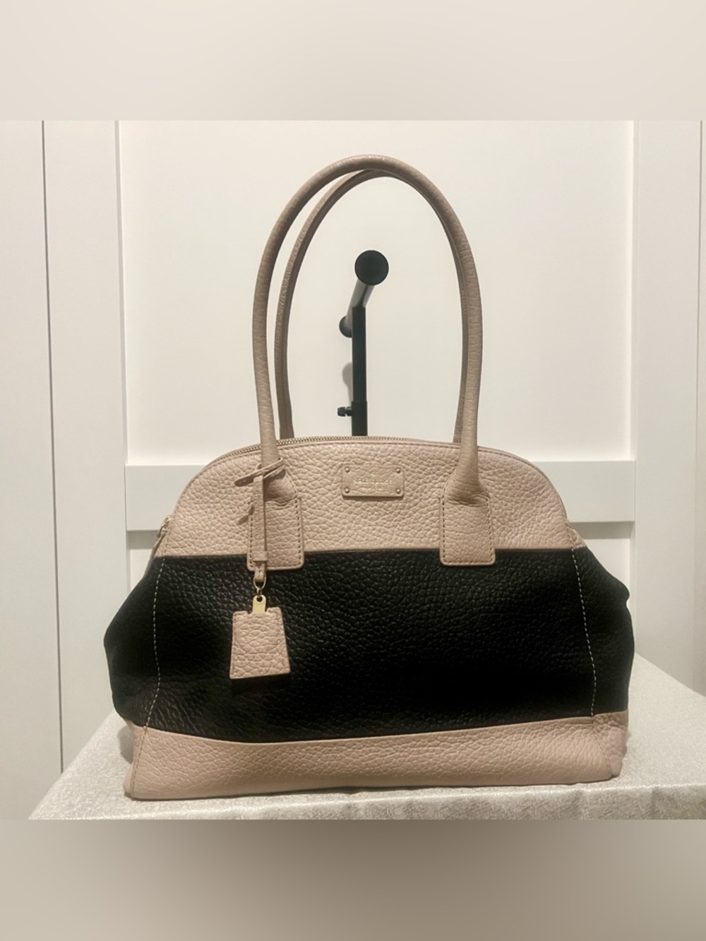 Kate Spade Kendall Court Hughes Two-Tone Tan & Black Handbag